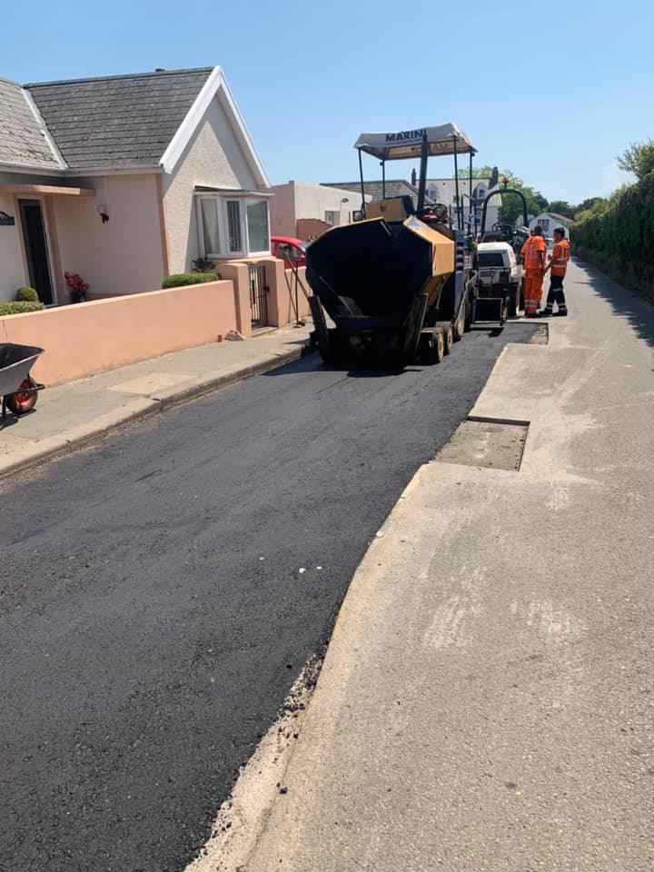 Fresh tarmac installation