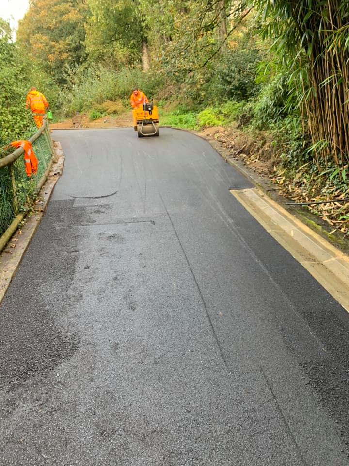 Finished tarmac surface